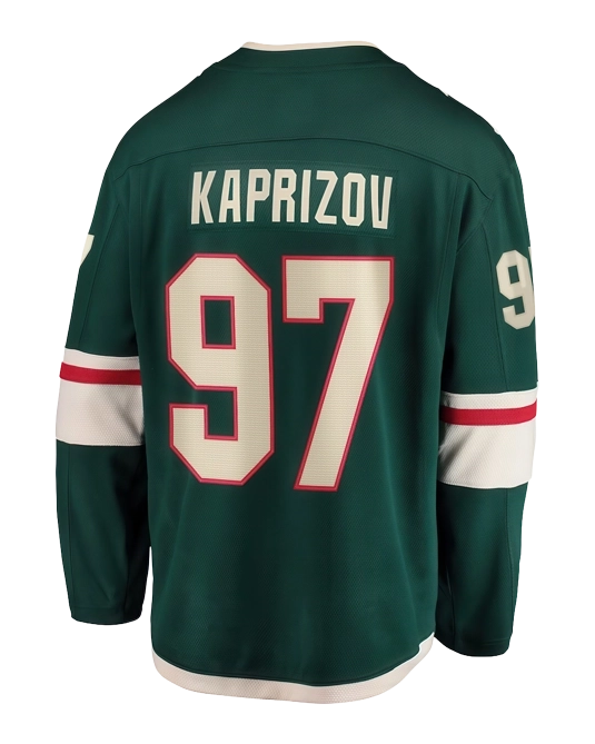 домашнее джерси Кирилла Капризова Minnesota Wild, вид спереди