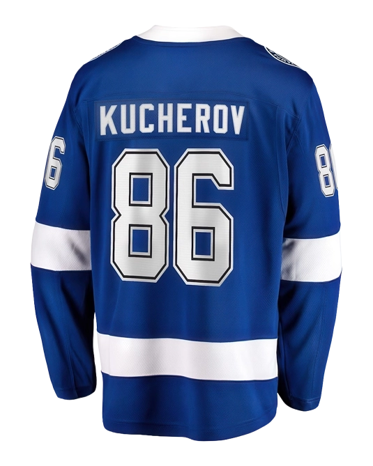 домашнее джерси Никиты Кучерова Tampa Bay Lightning, вид спереди