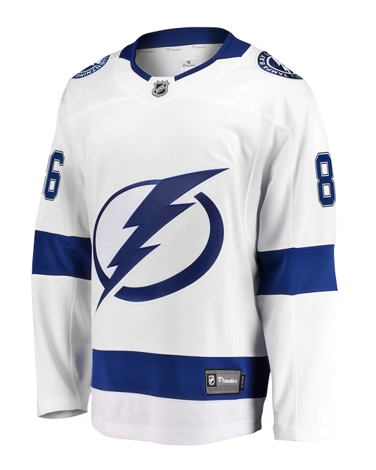 гостевое джерси Никиты Кучерова Tampa Bay Lightning, вид сзади