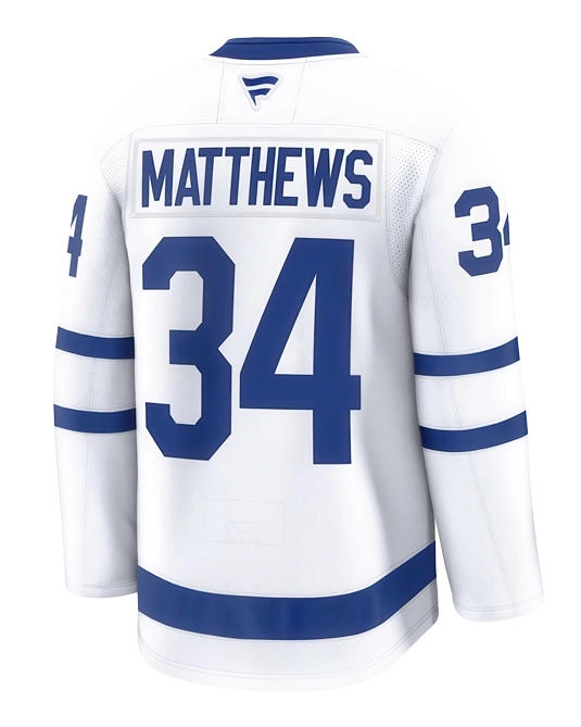 гостевое джерси Остона Мэттьюса Toronto Maple Leafs, вид спереди