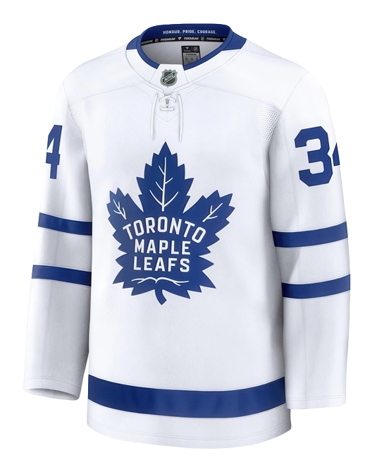 гостевое джерси Остона Мэттьюса Toronto Maple Leafs, вид сзади