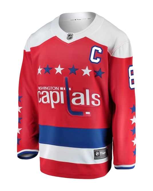 альтернативное джерси Александра Овечкина Washington Capitals, вид сзади