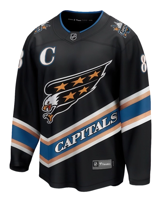 альтернативное джерси Александра Овечкина Washington Capitals 50th Anniversary, вид сзади